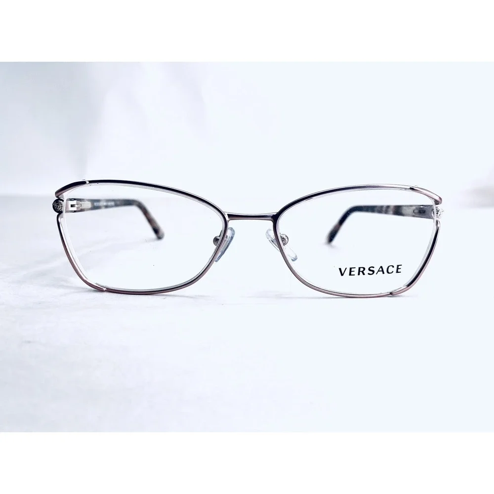 Versace Gold Metal Medusa Cat Eye Glasses Tortoise Italy MOD 1208 1286 52 16 130